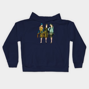 Vintage 1920s Art Nouveau Ladies Kids Hoodie